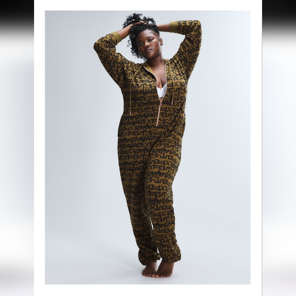 Savage X Fenty Graphic Brown Jumpsuit